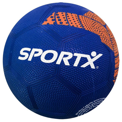Picture of SportX Rubber Soccer Ball Orange Triangle 360-380G